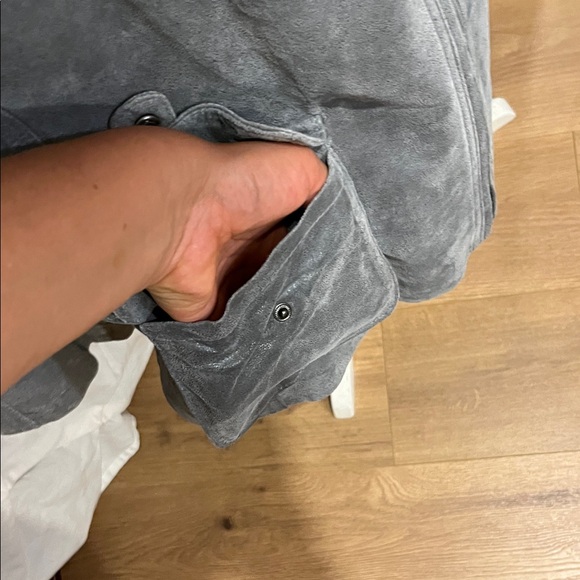 WOMAN Classic Gray Suede Jacket - Picture 7 of 15